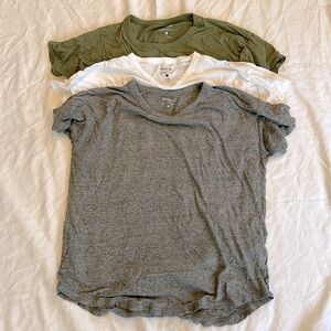 Madewell set of 3 whisper crewneck tee